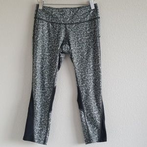 {Nike} Running Olive Patterned Ankle Dri-Fit Pants
